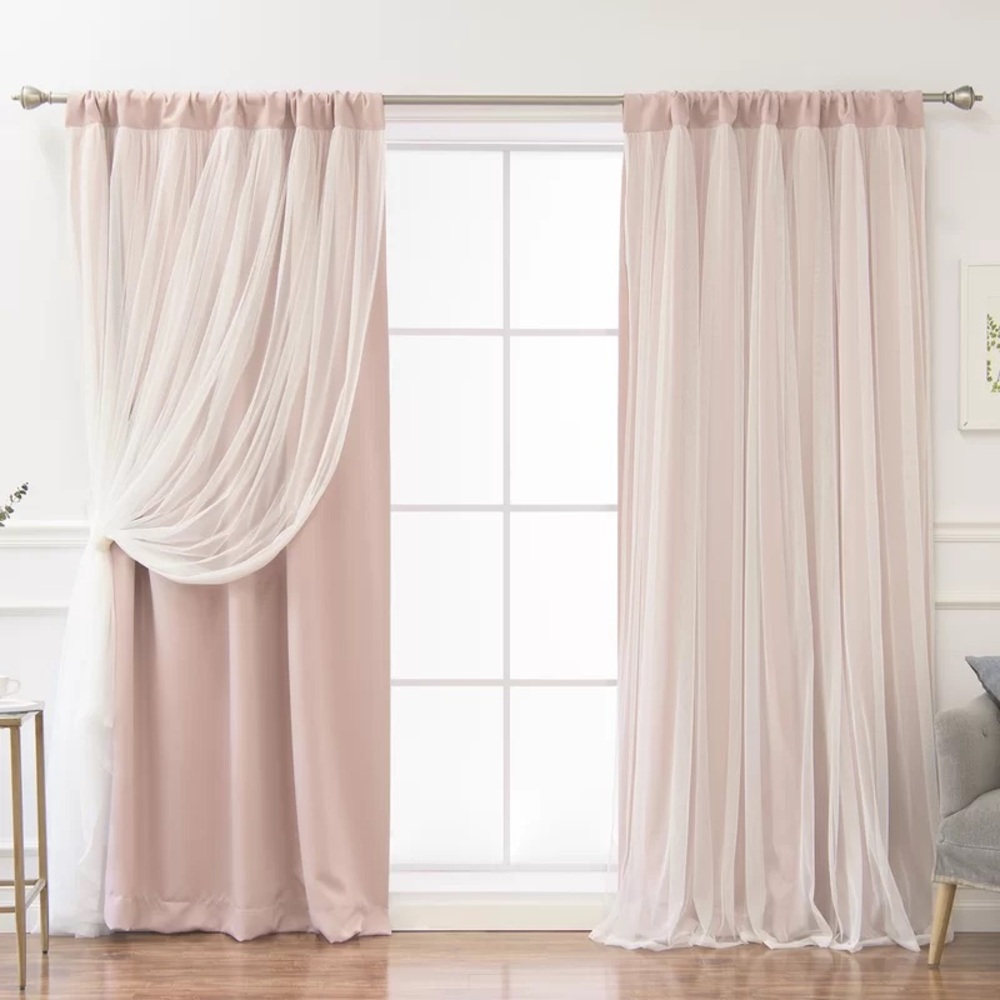 Harborcreek Solid Color Blackout Thermal Rod Pocket Curtain Panels (Set of 2)